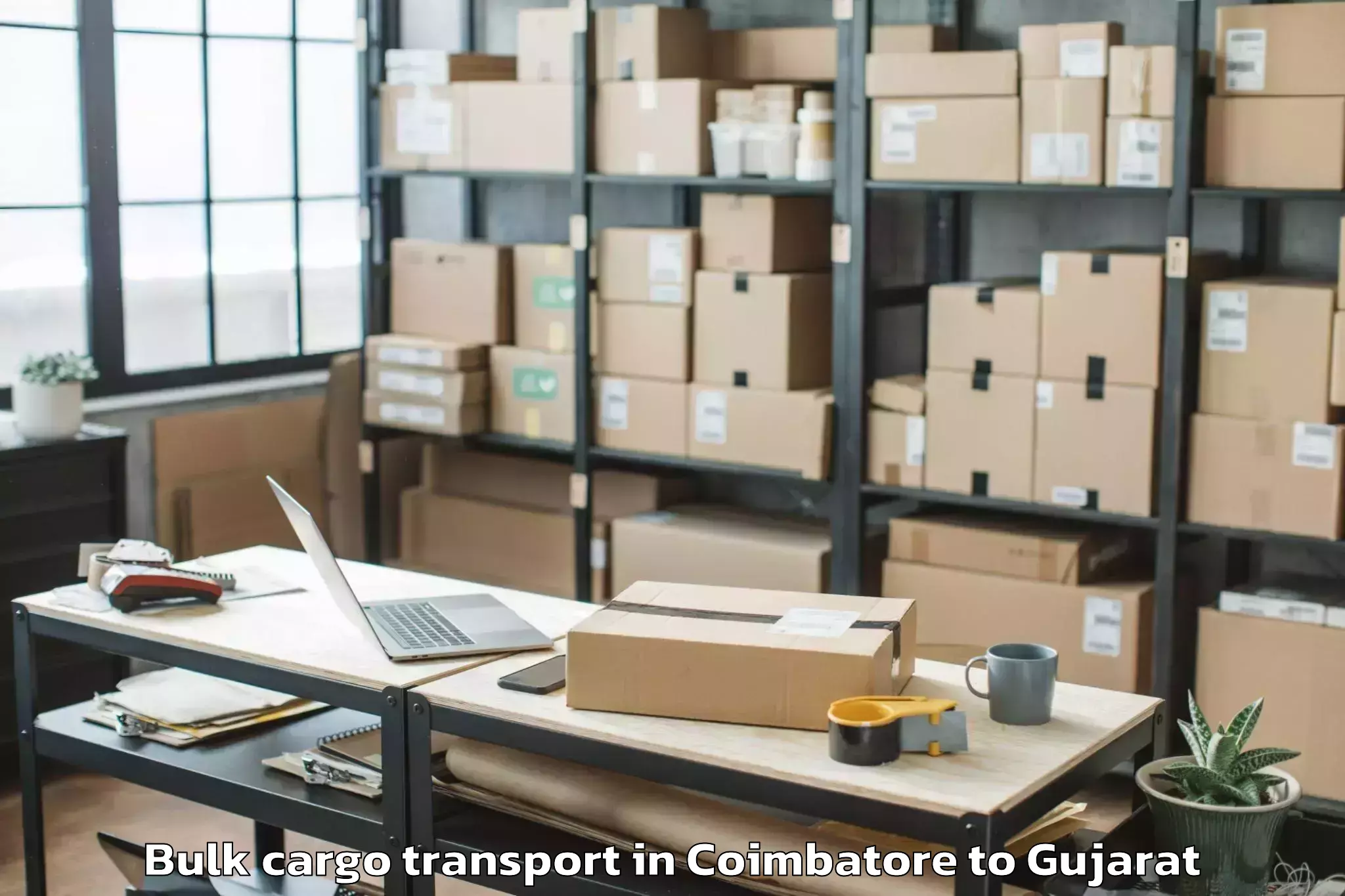 Top Coimbatore to Jambughoda Bulk Cargo Transport Available